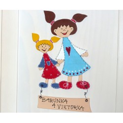 Dřevěná cedulka na dveře malých SLEČEN