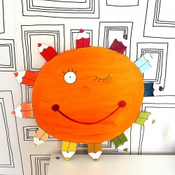 Dekorace na zeď slunce pastelka