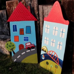 MAXI dekorace na zeď MĚSTO