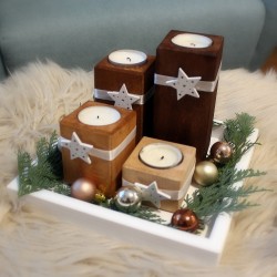 Adventní svícen stupňovitý z masivu