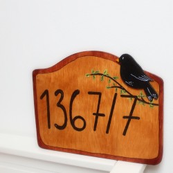 Dřevěné ČÍSLO popisné KOS