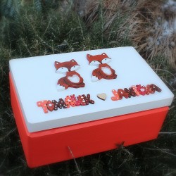 Dřevěná vzpomínková krabička lištičky