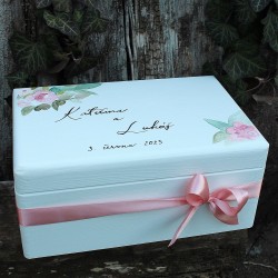 Krabice na svatební přání - pudrově růžová svatba