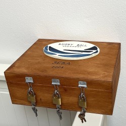 Dřevěná truhlička na zámek - pro ragbisty