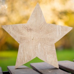 Dřevěná hvězda dekorace
