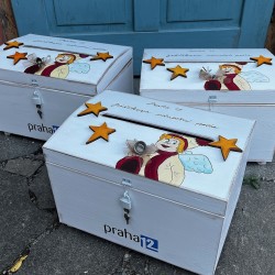 Velká dřevěná schránka Ježíškova pošta Božídar