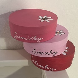 Krabička na sponky a gumičky a čelenky - sada