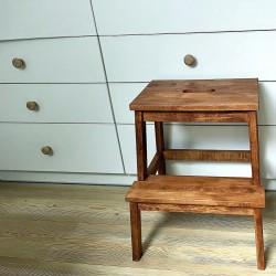 Dřevěné schůdky do domácnosti přírodní