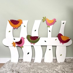 Nástěnná dekorace zahrádka s ptáčky