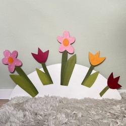 Nástěnná dekorace květinový záhon