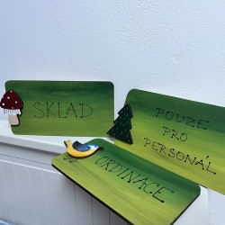 Dřevěná cedulka na dveře pro lékaře - ordinace