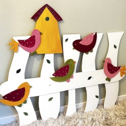 Zahrádka na zeď - zástěna za postel