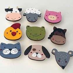 Úchytky na nábytek zvířátka z farmy