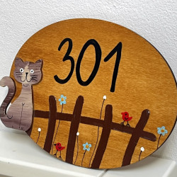 Dřevěné číslo popisné na dům zahrádka