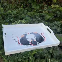 Dřevěný podnos MYŠKY