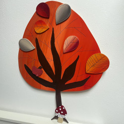 Dětská dekorace na zeď strom PODZIM