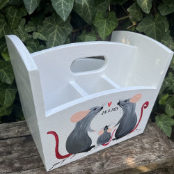 Dřevěný stojánek na příbory MYŠKY