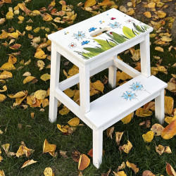 Dřevěné malované schůdky HEŘMÁNEK