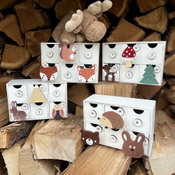 Dřevěný ADVENTNÍ kalendář ZVÍŘÁTKA