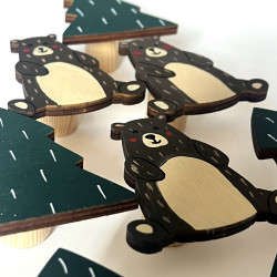 Knopky na nábytek medvěd