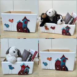 Úložný box na hračky domečky - 3 velikosti