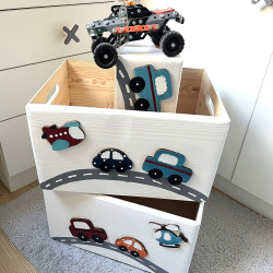 Úložný box na hračky auta - 3 velikosti