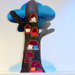 Dětská dekorace na zeď pohádkový strom