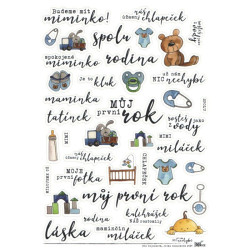 Samolepky do fotoalba miminko chlapeček