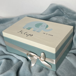 KRABICE na vzpomínky slon - dárek k narození miminka