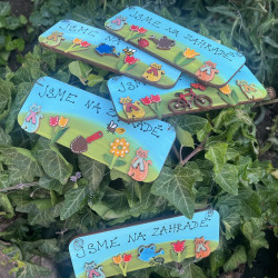Cedulka pro MŠ jsme na zahradě