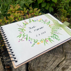 Dřevěné svatební fotoalbum BOHO