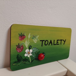 Dřevěná cedulka na dveře pro lékaře - toalety