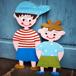 Dětská dekorace na zeď bráškové