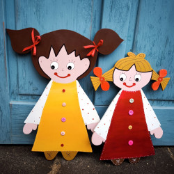 Dětská dekorace na zeď sestřičky