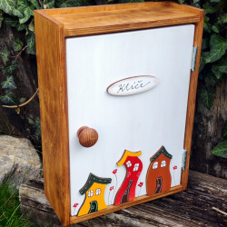 MAXI skříňka na klíče tančící DOMEČKY